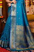 Deep Blue Silk Saree