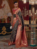 Multicolor Pashmina Saree