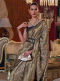 Brass Golden Pashmina Saree