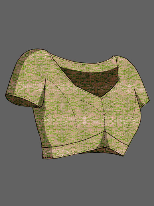 Crepe Silk Banarasi Silk Saree With Blouse Piece