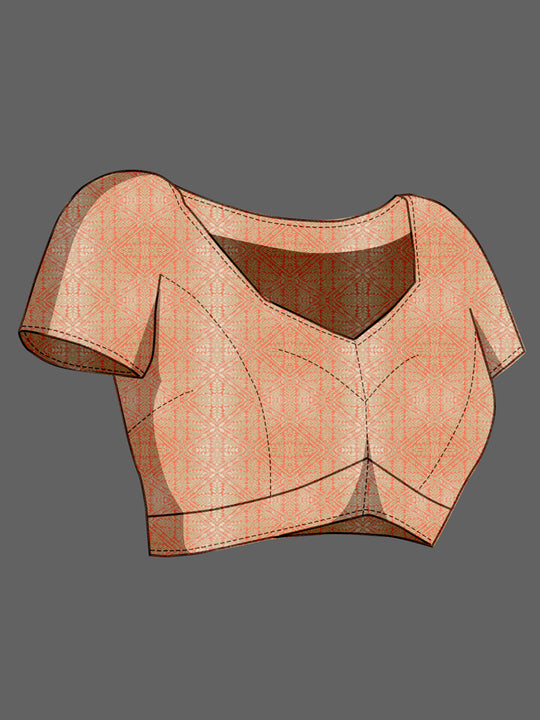 Crepe Silk Banarasi Silk Saree With Blouse Piece