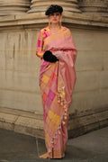 Purple Soft Silk Saree With Blouse Piece