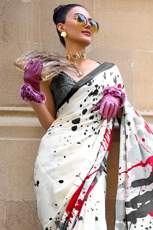 Multicolor Digital Print Saree