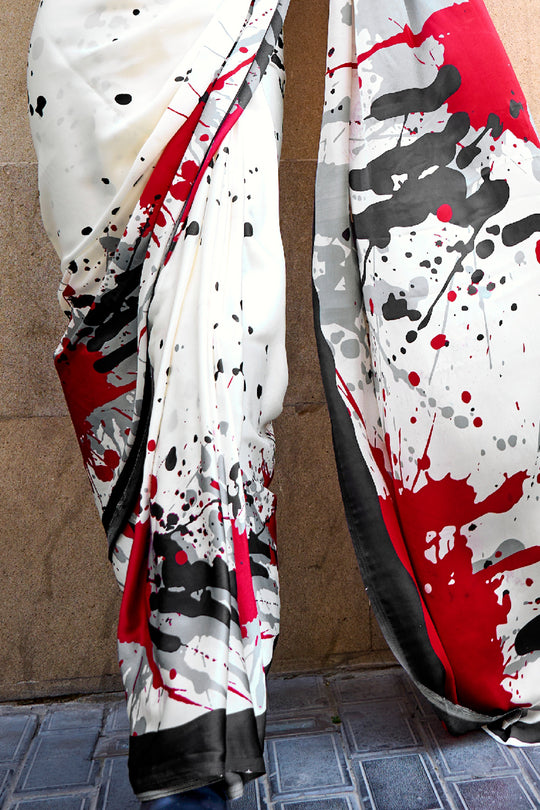 Multicolor Digital Print Saree