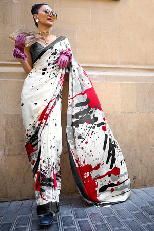 Multicolor Digital Print Saree