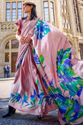 Pastel Pink Digital Print Saree