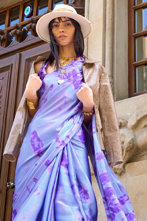 Light Purple Digital Print Saree