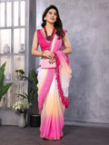 Multi Georgette Saree With Blouse Piece