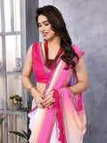 Multi Georgette Saree With Blouse Piece