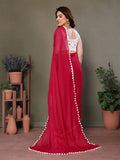 Red  Banglori Saree With Blouse Piece