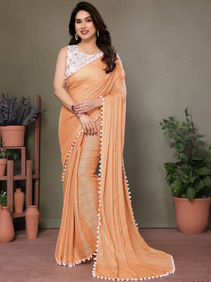 Yellow Banglori Saree With Blouse Piece