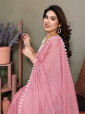 Pink Banglori Saree With Blouse Piece