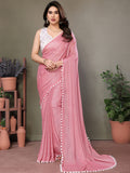 Pink Banglori Saree With Blouse Piece