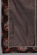 Women's Cotton Brown Kurta Sharara Dupatta Set
