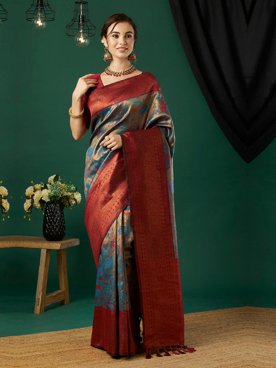 Banarasi Silk Saree With Blouse Piece