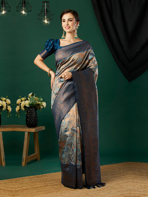 Banarasi Silk Saree With Blouse Piece