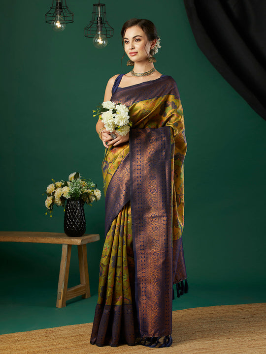 Banarasi Silk Saree With Blouse Piece
