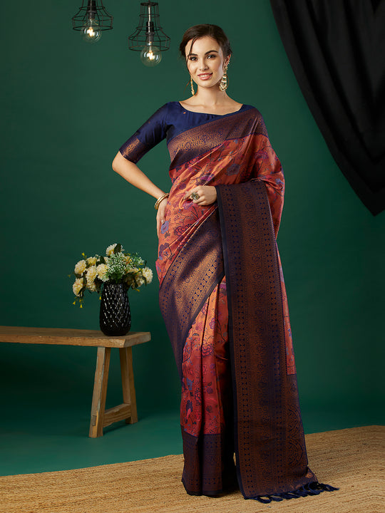 Banarasi Silk Saree With Blouse Piece
