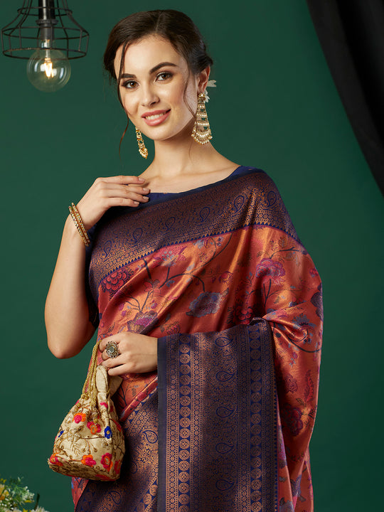 Banarasi Silk Saree With Blouse Piece