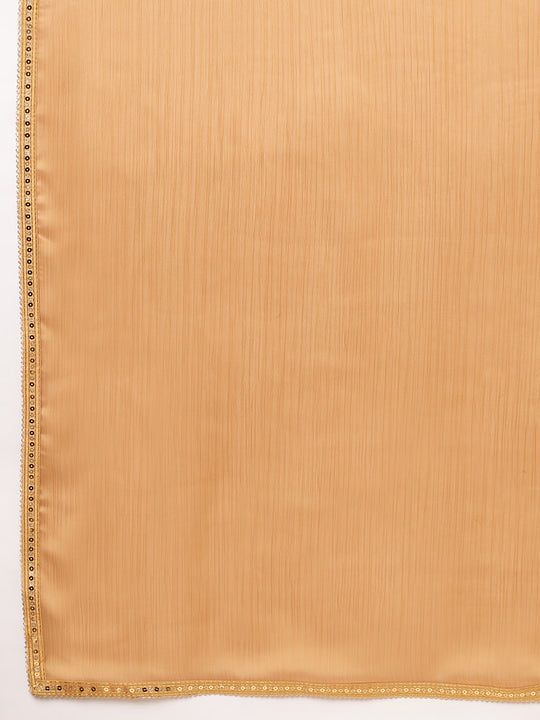 Mustard Chiffon Ready To Wear Saree With Blouse Piece