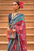 Magenta Pink Designer Silk Saree