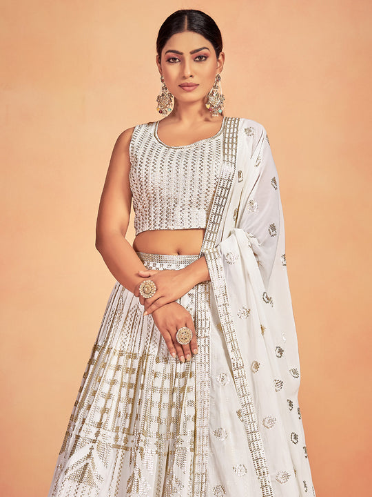Pure White Lehenga Choli