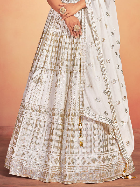 Pure White Lehenga Choli