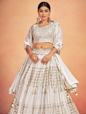Pure White Lehenga Choli