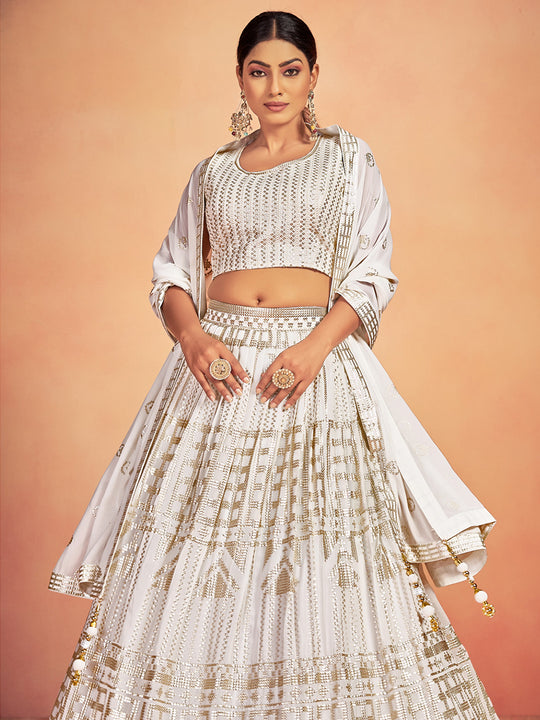 Pure White Lehenga Choli
