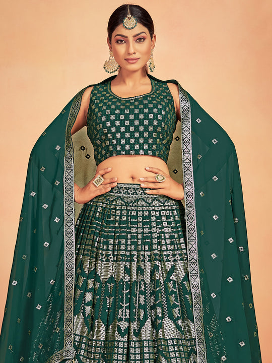 Pine Green Lehenga Choli