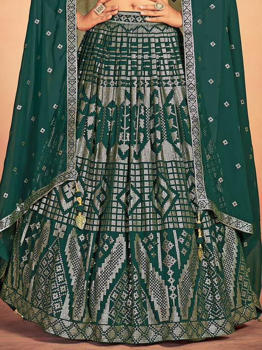 Pine Green Lehenga Choli