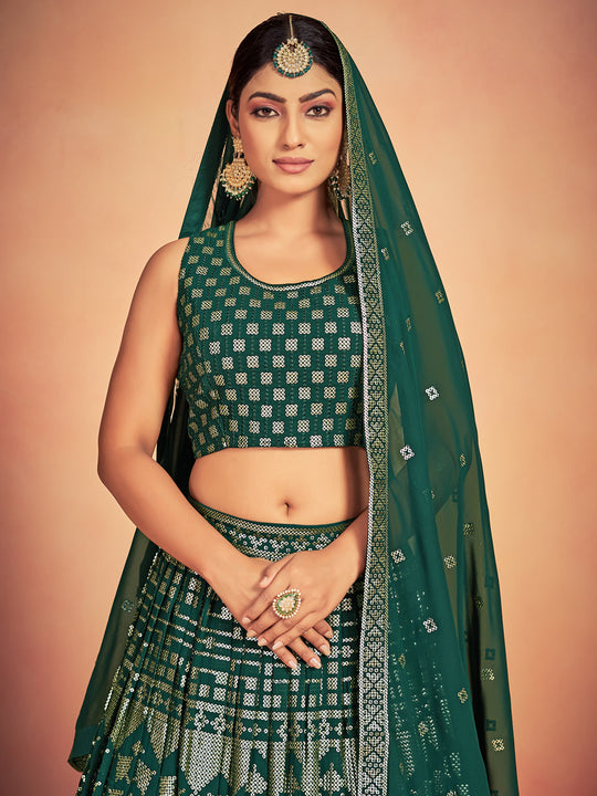 Pine Green Lehenga Choli