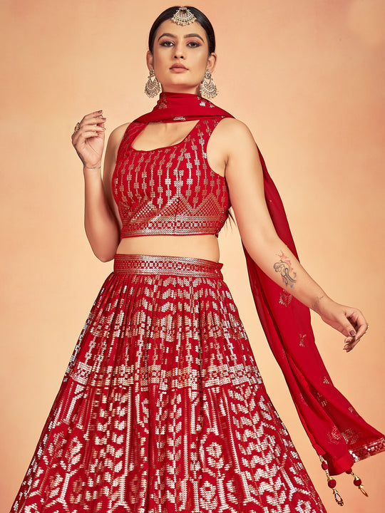 Brick Red Lehenga Choli