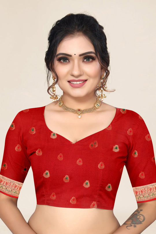 Beige Organza Saree With Blouse Piece