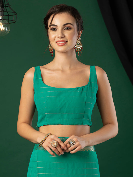 Chinon Silk Banarasi Silk Saree With Blouse Piece