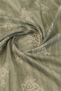 Grey Dola Silk Ethnic Motifs Woven Design Zari Saree