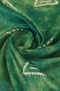 Green Dola Silk Green Ethnic Motifs Printed Zari Saree