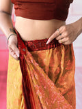Georgette Banarasi Silk Ready to Wear Saree With Blouse Piece