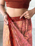 Georgette Banarasi Silk Ready to Wear Saree With Blouse Piece