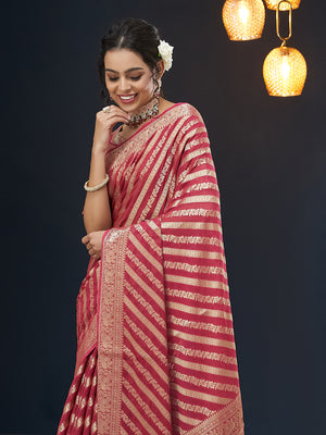 Georgette Banarasi Silk Saree With Blouse Piece