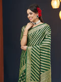 Georgette Banarasi Silk Saree With Blouse Piece