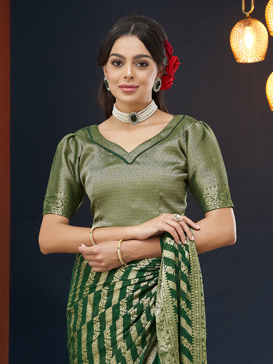 Georgette Banarasi Silk Saree With Blouse Piece