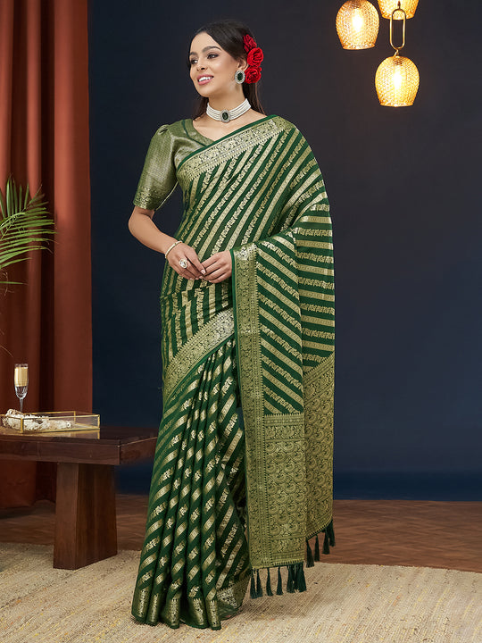 Georgette Banarasi Silk Saree With Blouse Piece