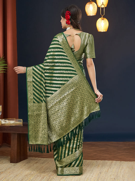 Georgette Banarasi Silk Saree With Blouse Piece