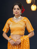 Georgette Banarasi Silk Saree With Blouse Piece