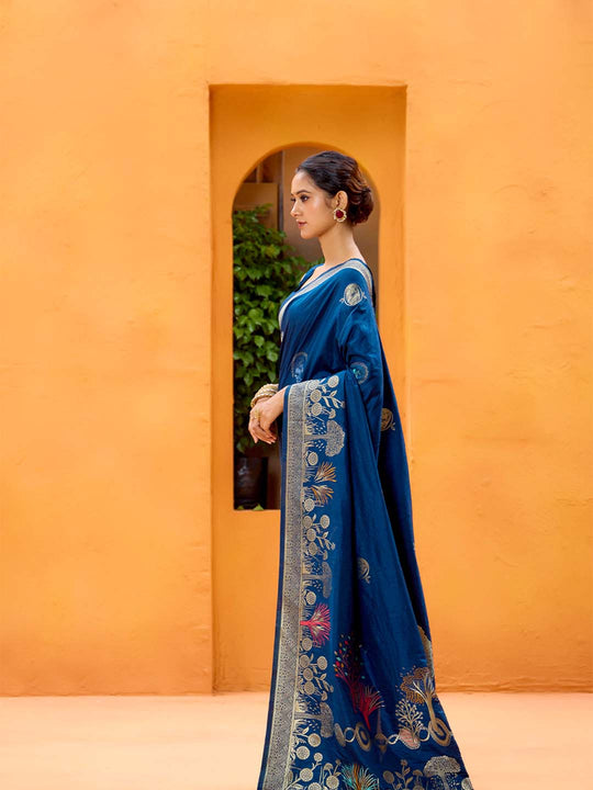 Dola Silk Banarasi Silk Saree With Blouse Piece