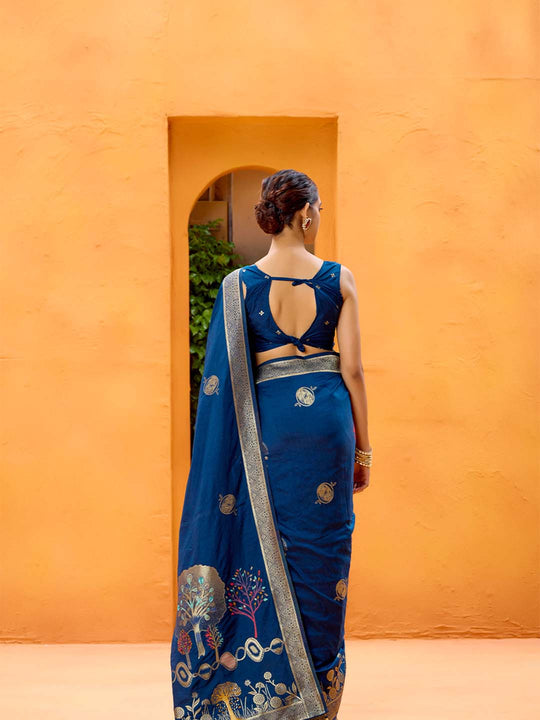 Dola Silk Banarasi Silk Saree With Blouse Piece