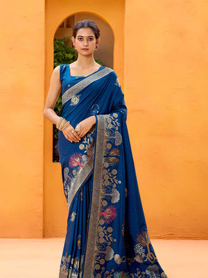 Dola Silk Banarasi Silk Saree With Blouse Piece