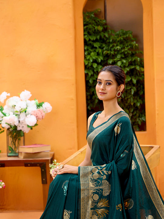 Dola Silk Banarasi Silk Saree With Blouse Piece