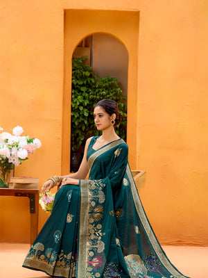 Dola Silk Banarasi Silk Saree With Blouse Piece